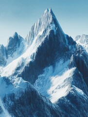 Wall Mural - snowy mountain range