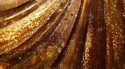 Poster - Abstract golden sparkles radiating soft light, creating a luxurious and inviting atmosphere for interior design inspiration.
