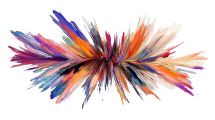Poster - Colorful paint splashing and exploding on transparent background