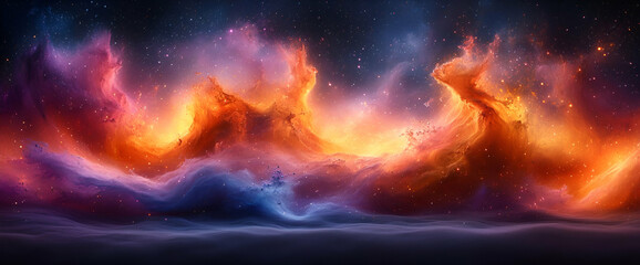 Wall Mural - Colorful Nebula In Deep Space