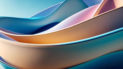 Poster - Beautiful waves of color dance in harmony under a serene blue sky at sunset, creating a mesmerizing visual experience. Generative AI