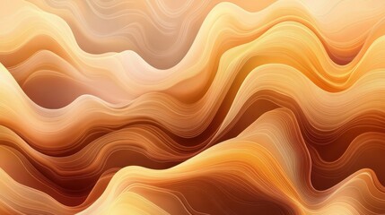 Poster - Elegant golden gradient shapes on a clean minimalist background, designed for text placement in creative projects.