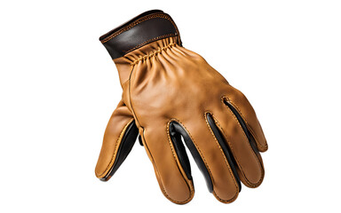 Poster - A pair of heavy-duty work gloves made of leather, isolated on a empty plain background