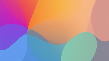 Poster - Abstract colorful shapes blend beautifully in a vibrant digital artwork. Generative AI