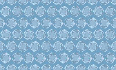 Poster - serene blue and white circular pattern a calming, repeating design ideal for backgrounds, textiles, 