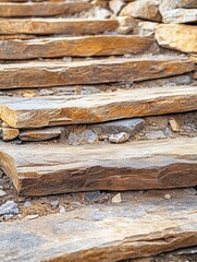 Wall Mural - Pile of wood on rocky outcropping