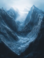 Wall Mural - mountain and water scene
