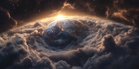Wall Mural - Cloudy Night Sky