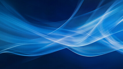 Poster - Abstract blue waves create a smooth, flowing background for modern design projects