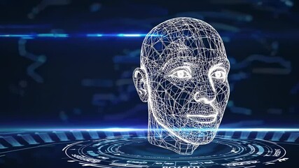 Leinwandbilder - Digital human model visualization showcasing futuristic design and technology in a creative context