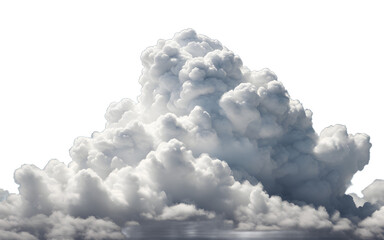Poster - A fluffy white cumulus cloud with soft edges, isolated on a empty plain background