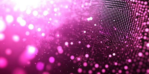 Poster - Bright purple and pink bokeh effect with sparkling dots in a dreamy digital background at night