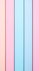 Wall Mural - A colorful arrangement of vertical stripes in pastel shades of pink, blue, and peach, creating a soft and appealing visual pattern.