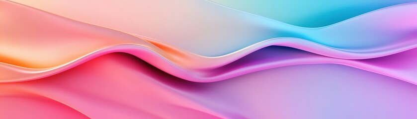 Poster - Abstract wave background in soft pastel colors, perfect for creative projects.