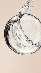Poster - Water splash action studio minimalist close-up fluid dynamics