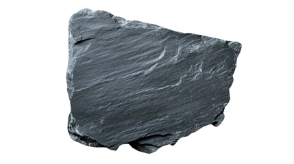 Poster - Dark grey shale stone isolated on transparent background
