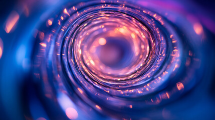 Poster - Spiral of light creating mesmerizing patterns in a vibrant space