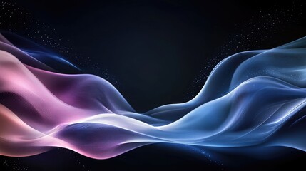 Poster - Colorful abstract sound waves combined with audio gear create a lively backdrop filled with neon light effects in blue and pink shades