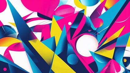 Poster - abstract background with colorful balloons