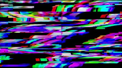 Aufkleber - Colorful digital glitch background with abstract distortion, retro technology aesthetics concept