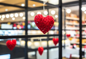 Wall Mural - The shop decoration on valentines day