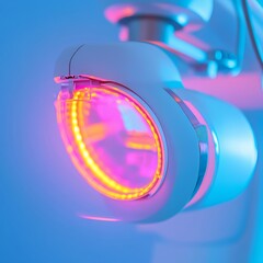 Leinwandbilder - Neon-Lit Medical Imaging Device Sleek Aluminum Rig in Surgery Suite - Cutting-Edge Healthcare Tech and Diagnostic Precision for Advanced Medical Facilities