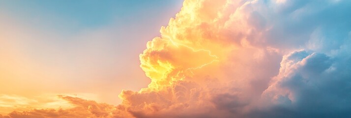 Aufkleber - Dramatic Lightning Aesthetic Massive Bolts in Turbulent Clouds - Atmospheric for Weather Documentation and Digital Marketing in Natural Phenomenon Content