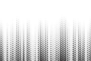 Aufkleber - Triangular Halftone Texture Retro wave Vector Geometric Technology Abstract Background. Half Tone Triangles Retro Colored Pattern. Minimal 80s Style Dynamic Tech Structure Wallpaper