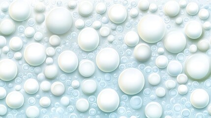 Wall Mural - abstract white bubbles pattern on soft blue background creating a calm and modern atmosphere