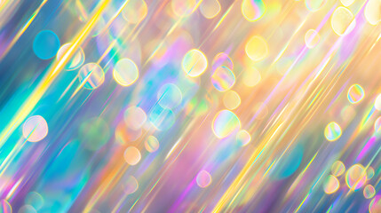 Wall Mural - ethereal glowing bokeh light background with vibrant dreamy hues and soft motion blur, perfect for d