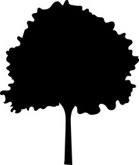 Wall Mural - tree silhouette on white background vector