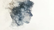 © Sadia - Young man lost in thought with artistic smoke blending into his profile