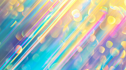 Wall Mural - ethereal glowing bokeh light background with vibrant dreamy hues and soft motion blur, perfect for d