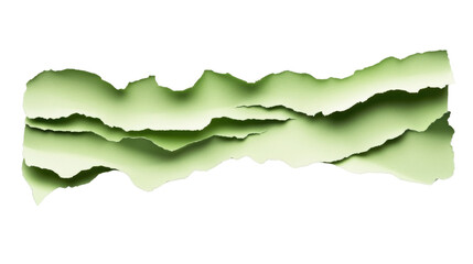 Poster - Green torn paper with transparent background creating abstract design