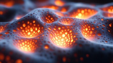 Glowing Porous Surface With Internal Illumination