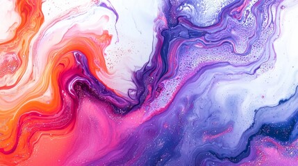 Poster - A captivating display of swirling colors intertwines in shades of red, blue, purple, and white. The dynamic composition evokes a sense of motion and creativity, inviting deeper reflection