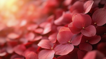 Wall Mural - Vibrant pink cherry blossoms scattered on a soft surface during a serene spring afternoon