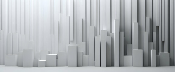 Poster - Abstract financial background with a white bar graph and data chart