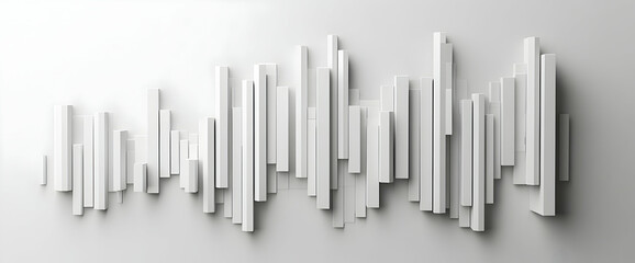 Poster - Abstract financial background with a white bar graph and data chart