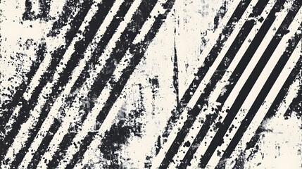 Fototapete - A striking abstract background featuring intersecting monochrome stripes distressed textures and grungy layered patterns in a minimalist high contrast style  This powerful