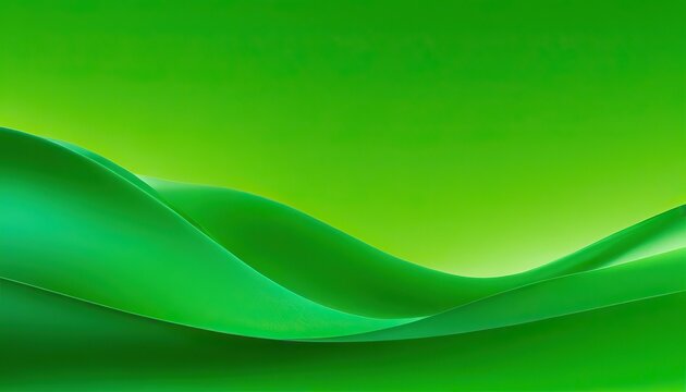 Green wave abstract background design element - curves banner