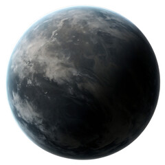 Wall Mural - dark planet with thick atmosphere isolated on transparent background