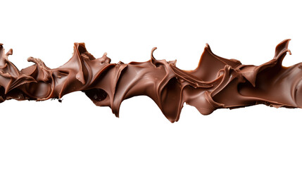 Poster - Delicious chocolate cream splashing and swirling on transparent background