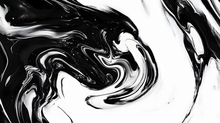 Fototapete - Abstract Fluid Motion and Flowing Shapes in Monochrome Visuals