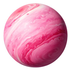 Wall Mural - pink-hued gas giant isolated on transparent background
