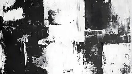 Fototapete - Abstract Monochrome Textured Background with Contrasting Splatter and Blot Patterns