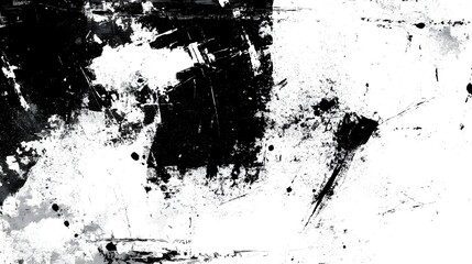 Aufkleber - Abstract Monochrome Textured Brush Stroke Splash Background