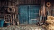 © Umi Sakina - Rustic barn tools, hay, rural setting
