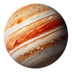 Wall Mural - planet jupiter isolated on transparent background