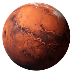 Wall Mural - planet mars isolated on transparent background